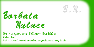 borbala mulner business card